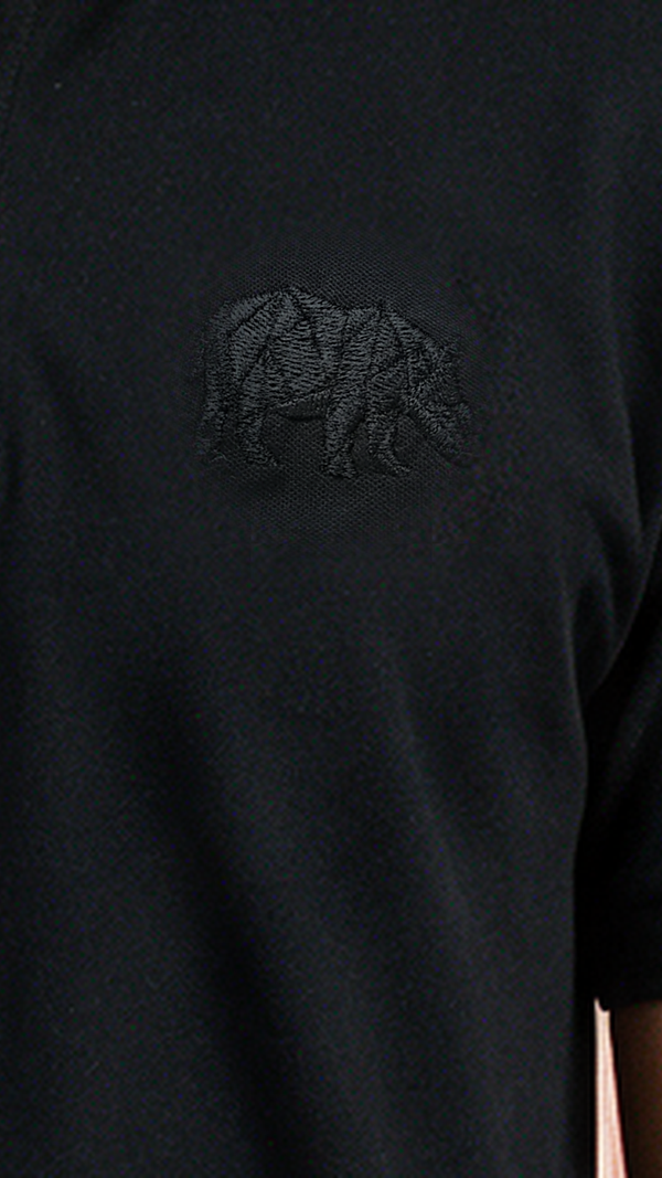 Rhino Embroidery on Bamboo Polo