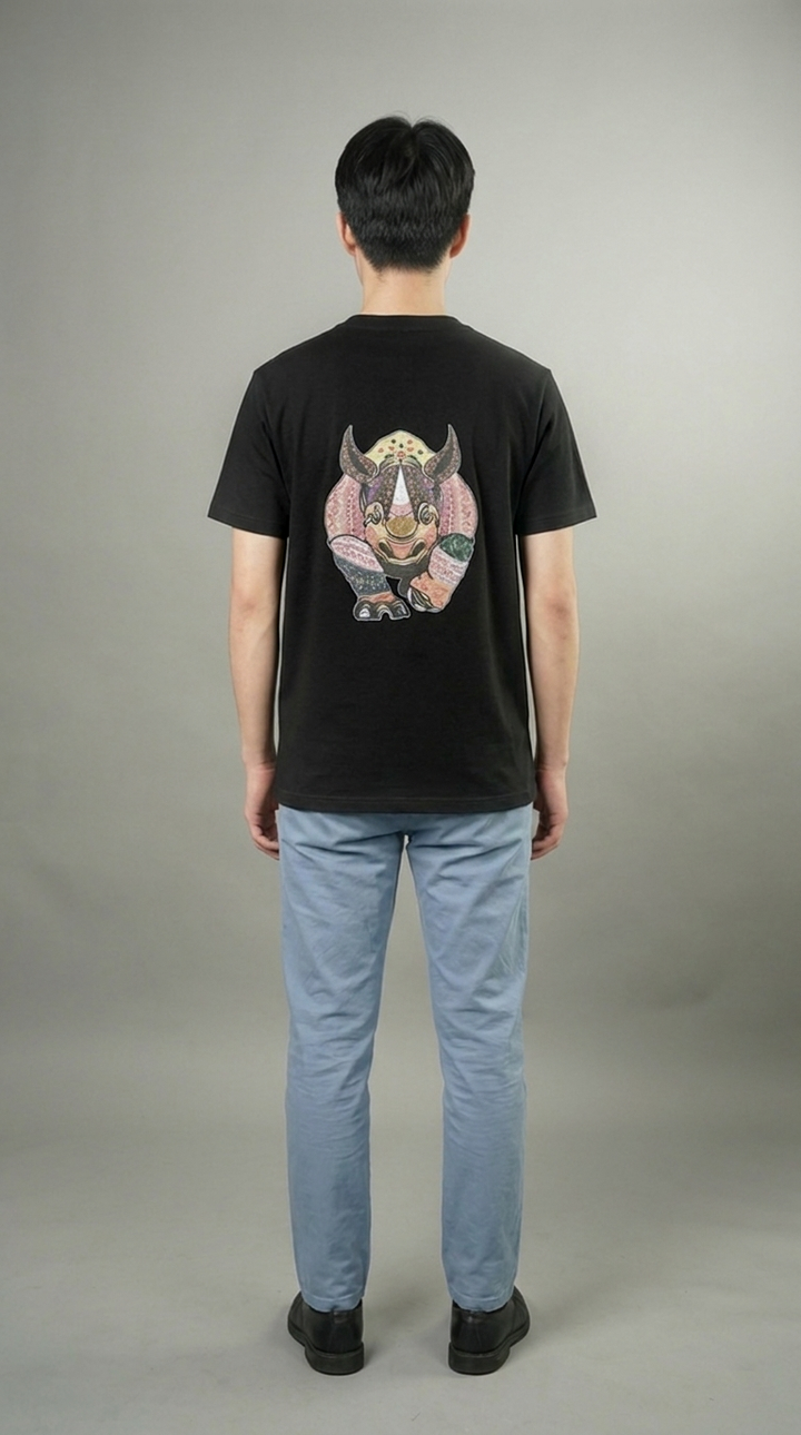 Bamboo Fabric - Assam Rhino “Horned Pride”_Male