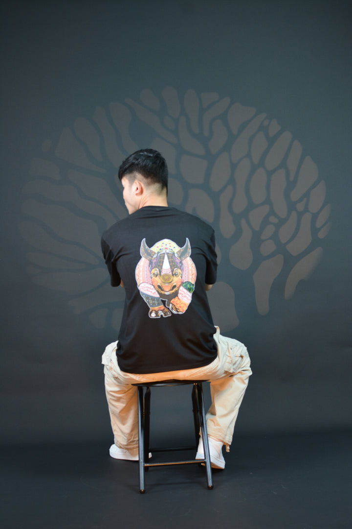 Bamboo Fabric - Assam Rhino “Horned Pride”