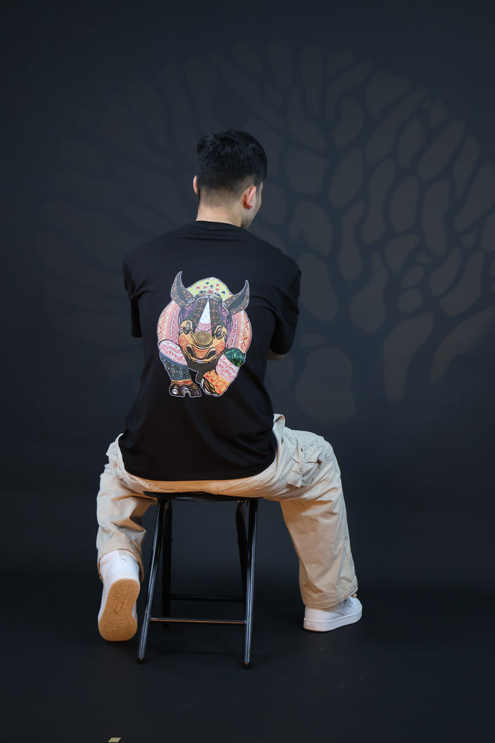 Bamboo Fabric - Assam Rhino “Horned Pride”