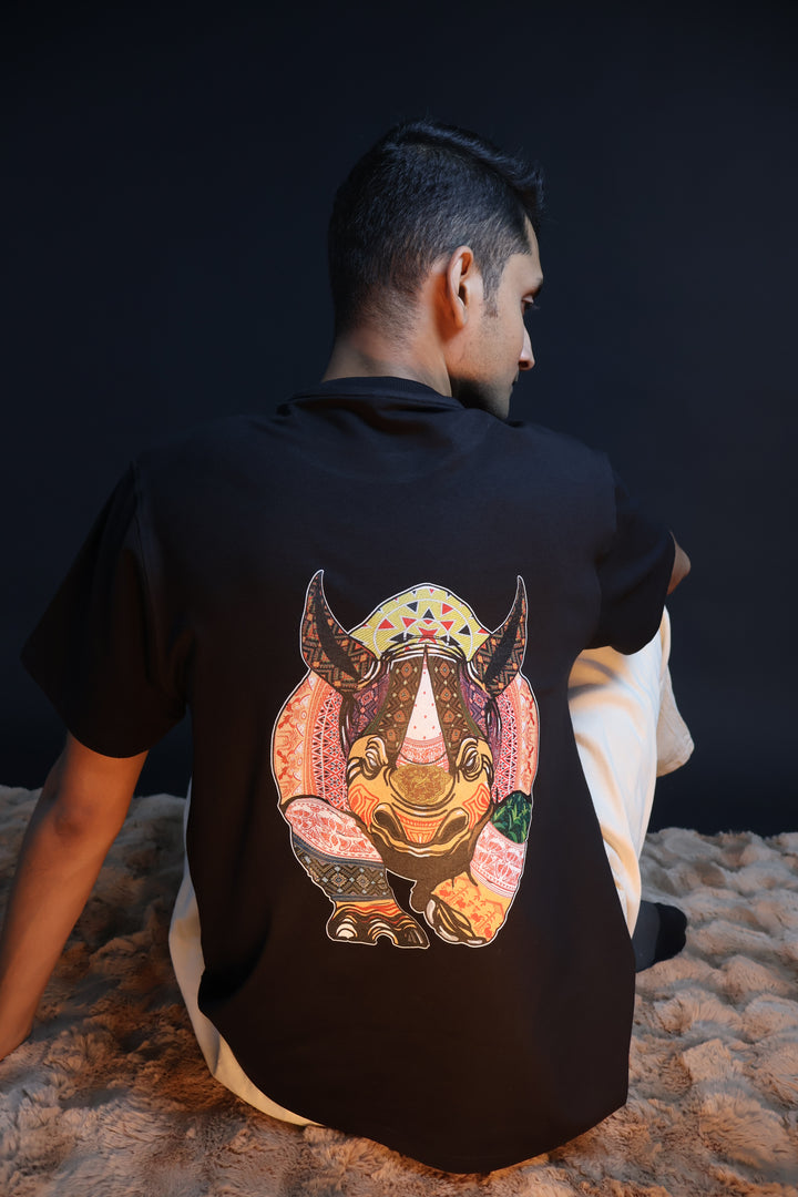 Bamboo Fabric - Assam Rhino “Horned Pride”