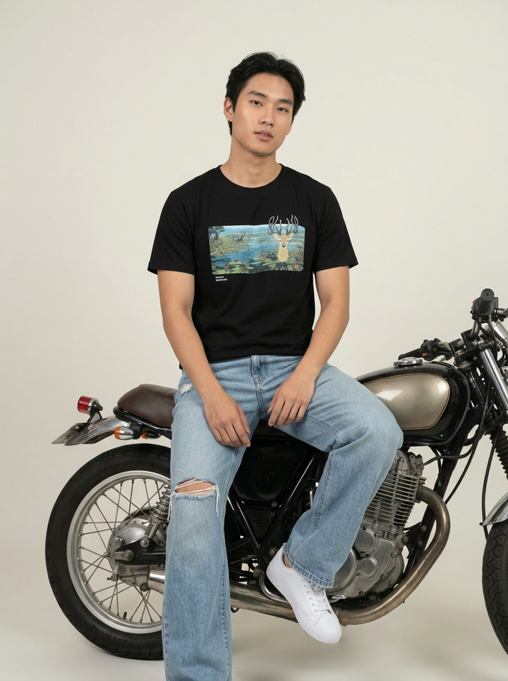 [Limited] Loktak Sangai Muga Embroidery_Male