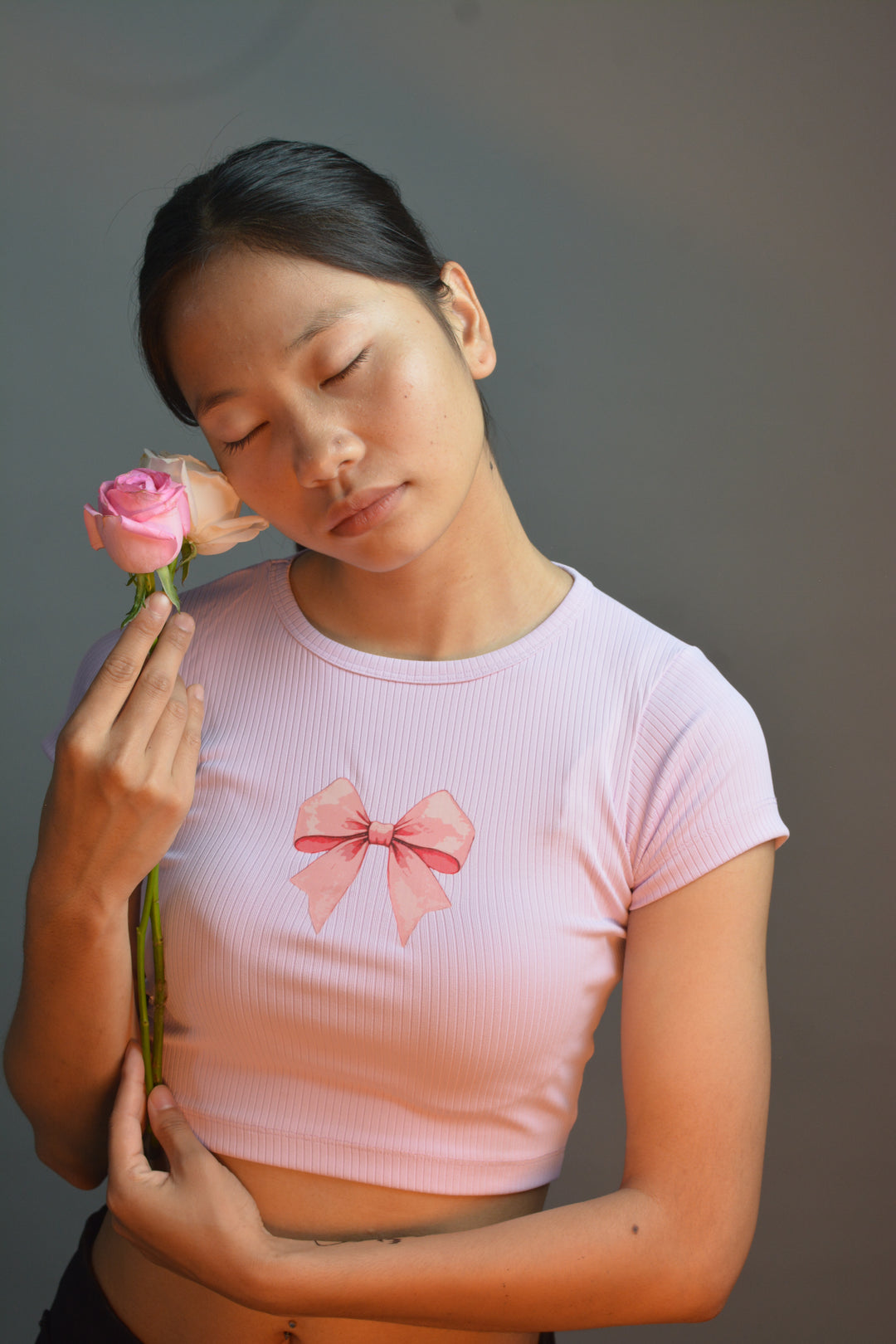 Bow Lavender Croptop