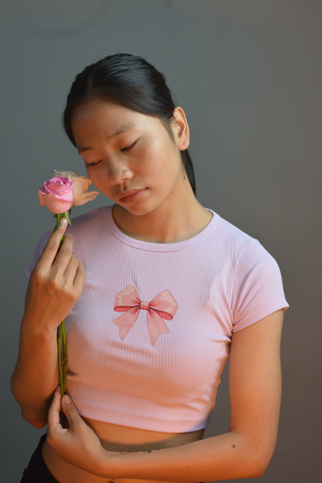 Bow Lavender Croptop