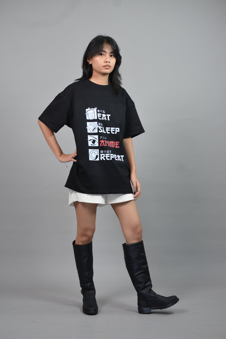 Anime Love Oversized T-Shirt Female