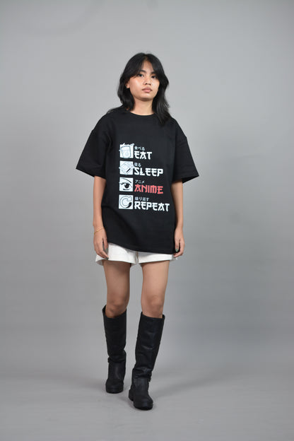 Anime Love Oversized T-Shirt Female