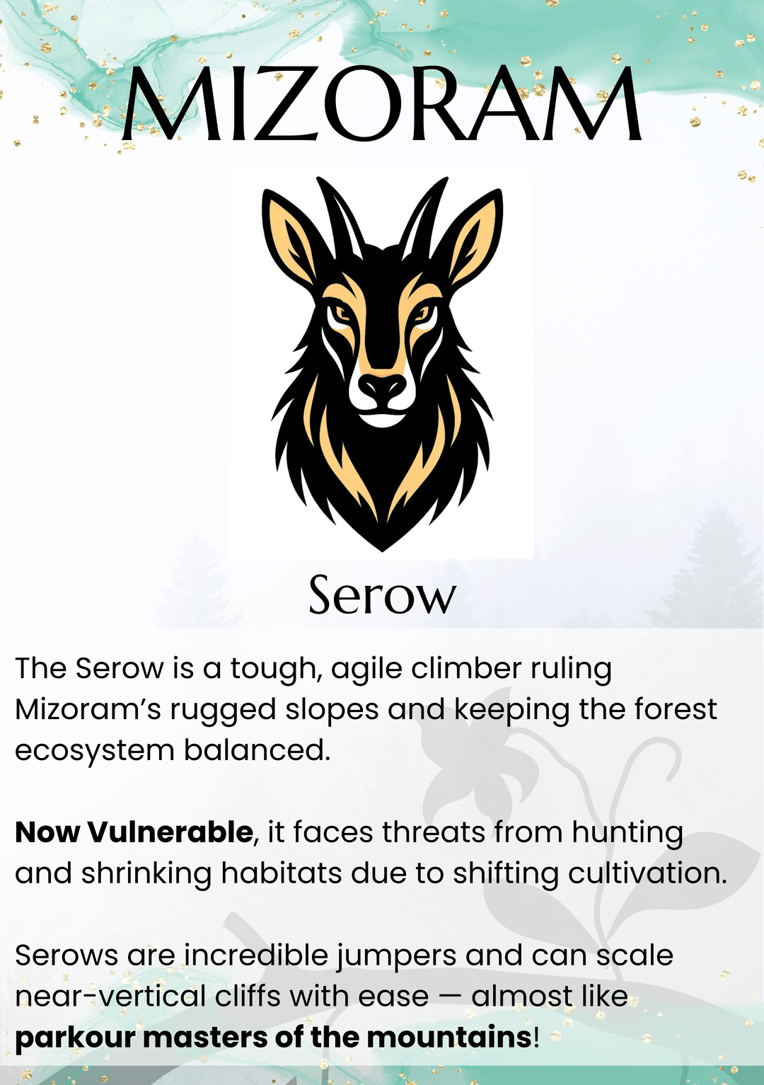 [Mizoram] Serow Embroidery