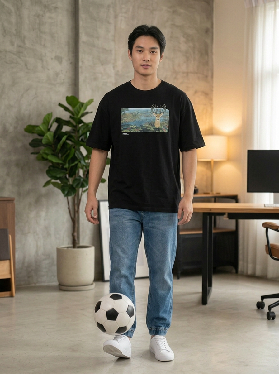 [Limited] Loktak Sangai Muga Embroidery_Male
