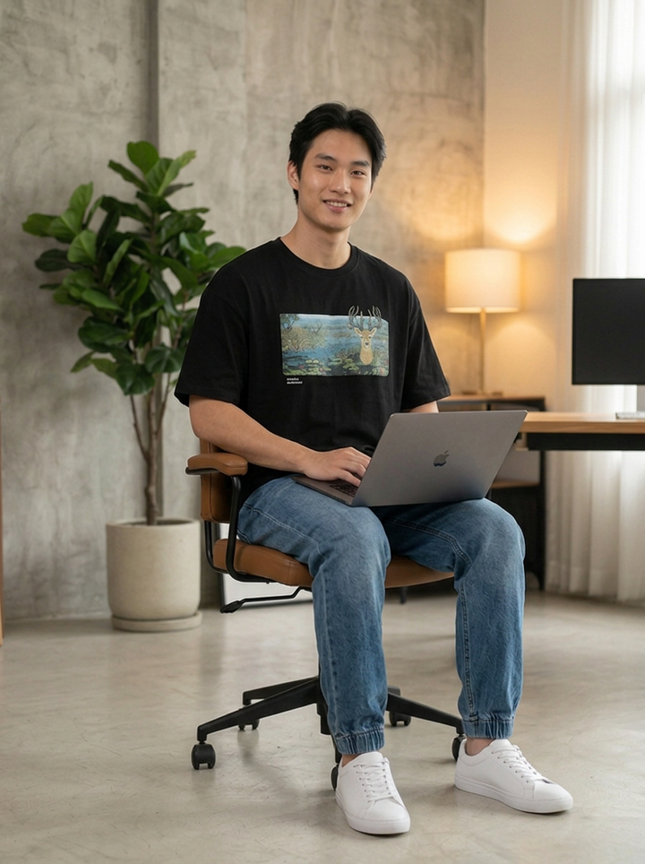 [Limited] Loktak Sangai Muga Embroidery_Male