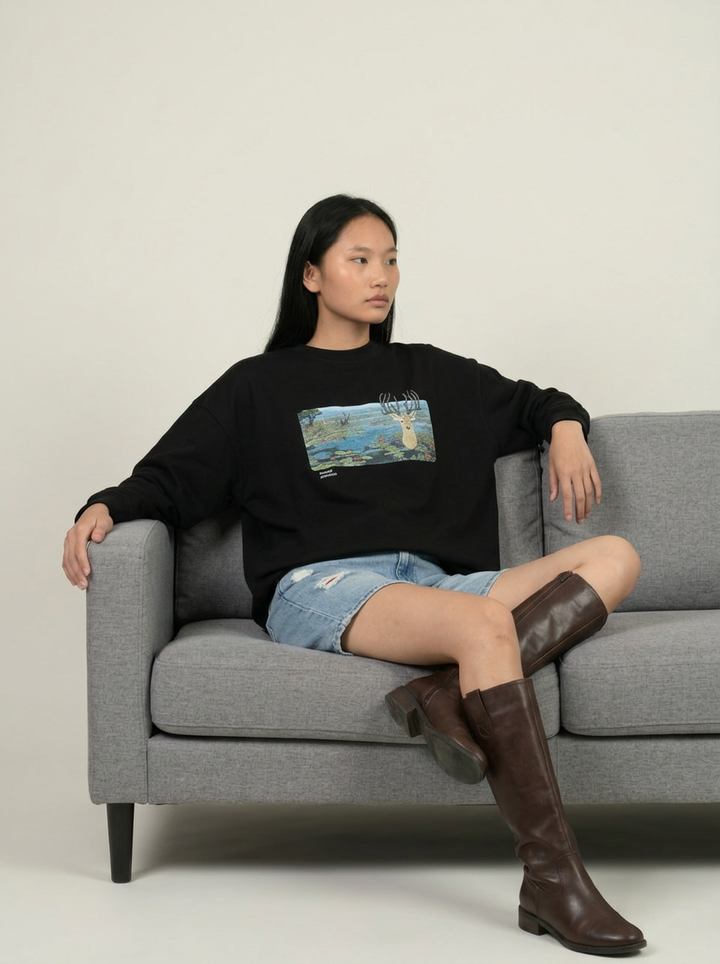 [Limited] Loktak Sangai Muga Embroidery Female