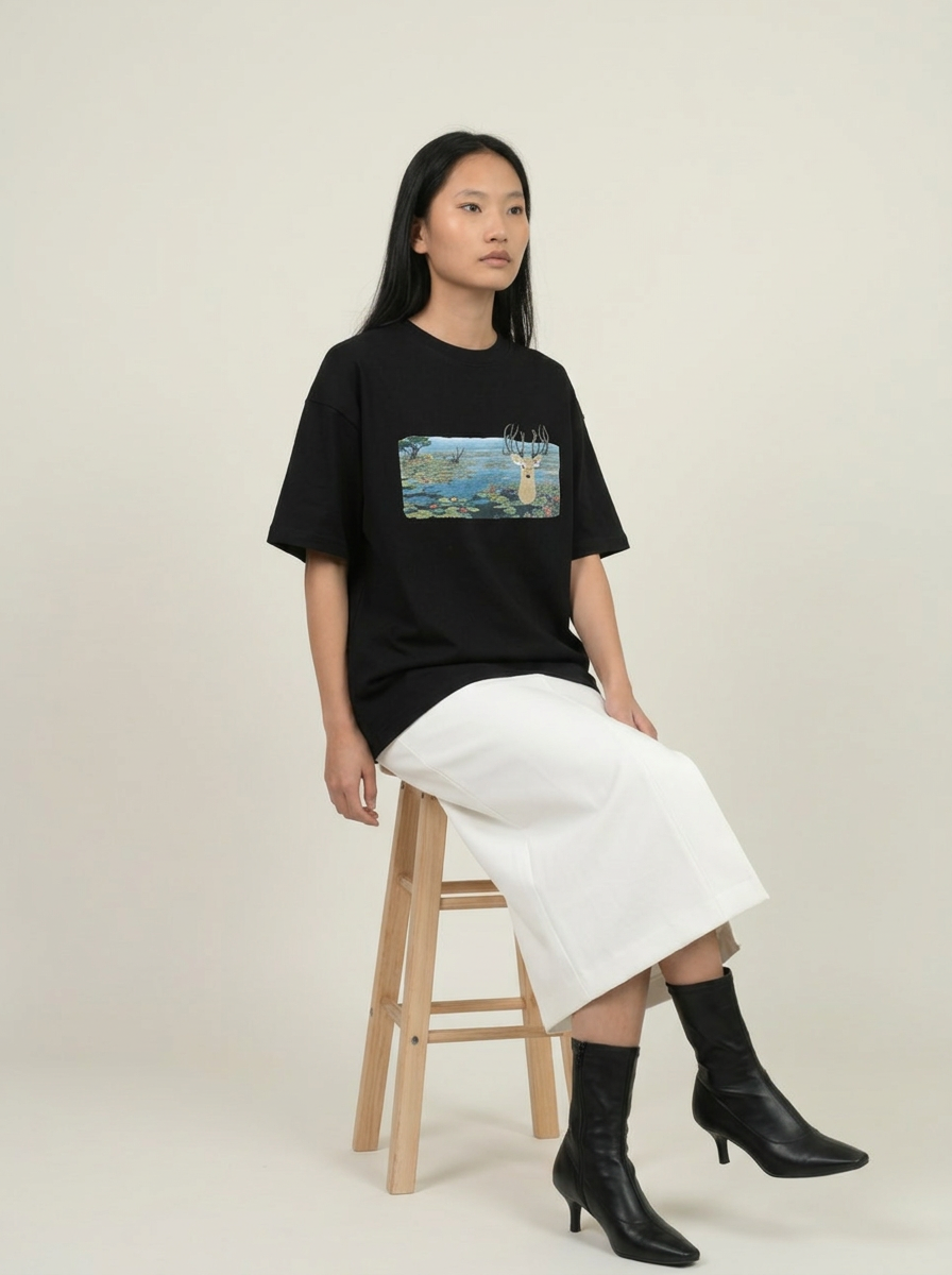 [Limited] Loktak Sangai Muga Embroidery Female