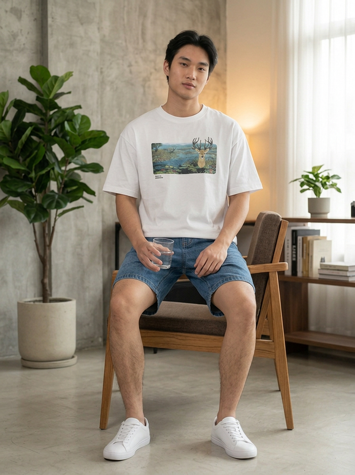 [Limited] Loktak Sangai Muga Embroidery_Male