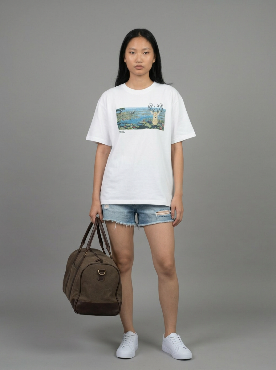 [Limited] Loktak Sangai Muga Embroidery Female