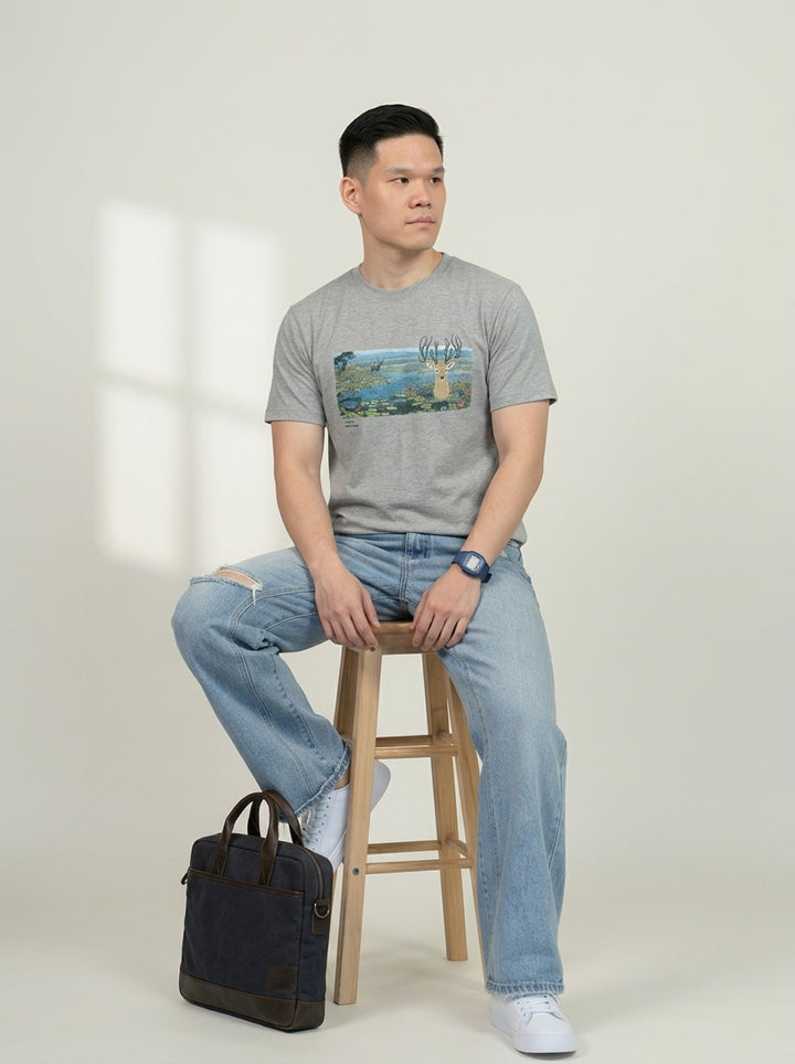 [Limited] Loktak Sangai Muga Embroidery_Male