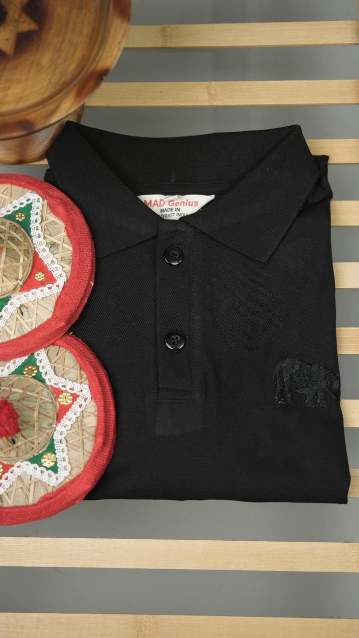 Rhino Embroidery on Bamboo Polo