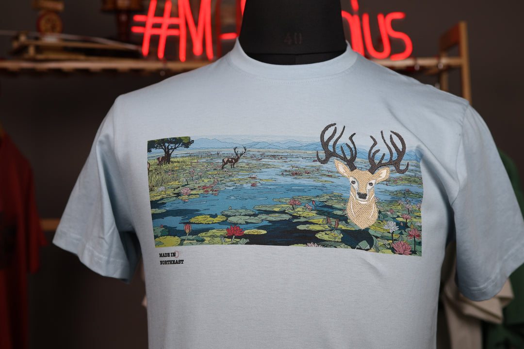 [Limited] Loktak Sangai Muga Embroidery Female