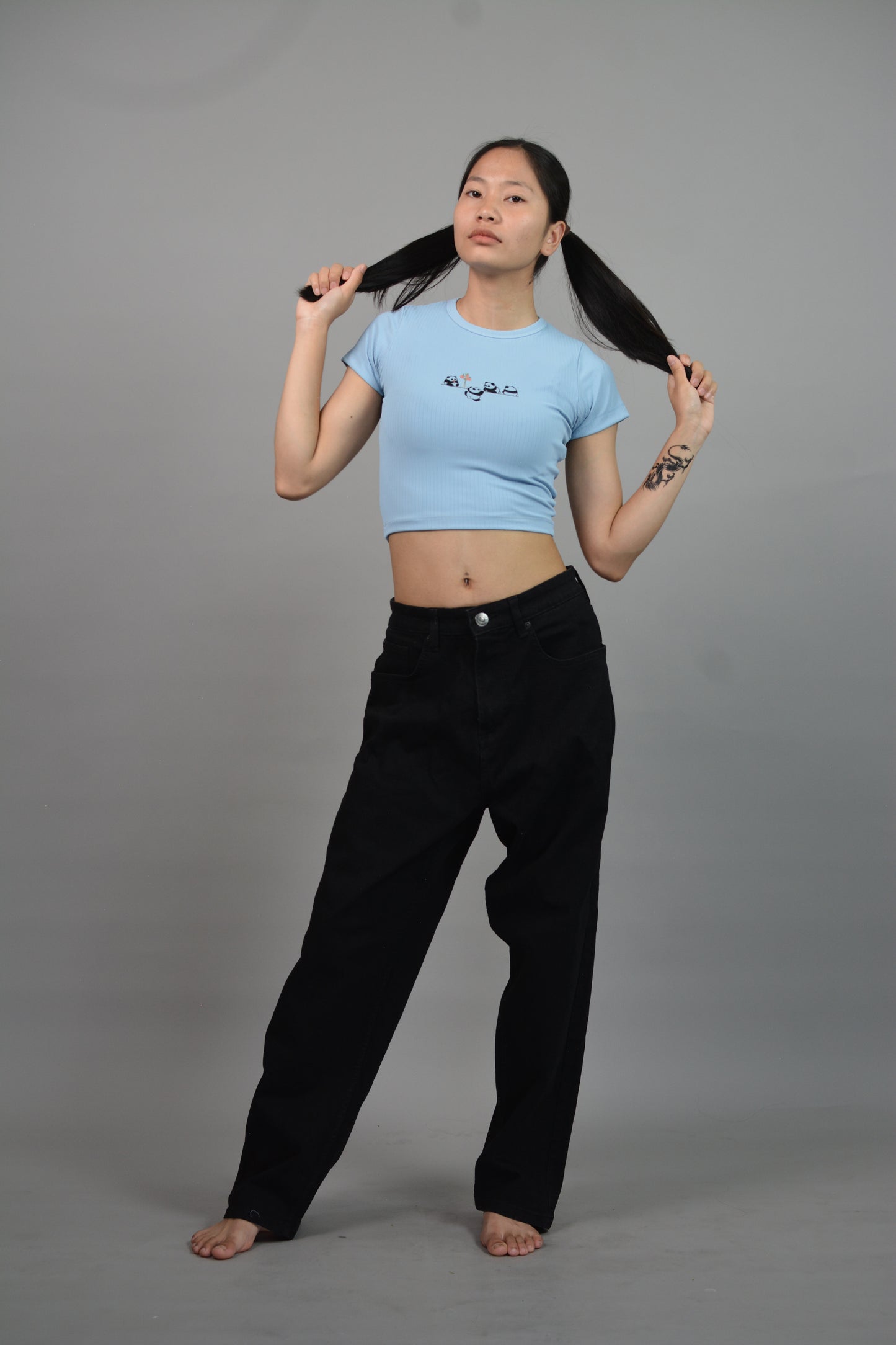 Lazy Panda Croptop
