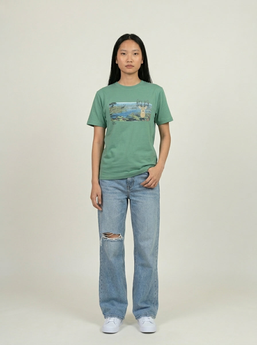 [Limited] Loktak Sangai Muga Embroidery Female