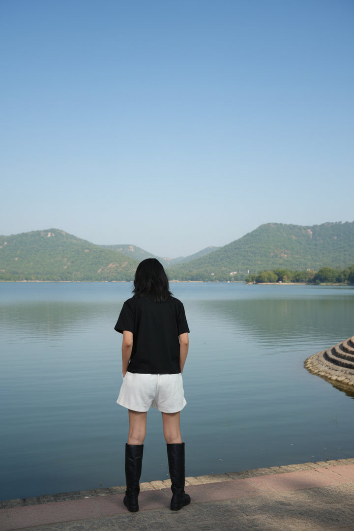 Plain Black Bamboo Women's