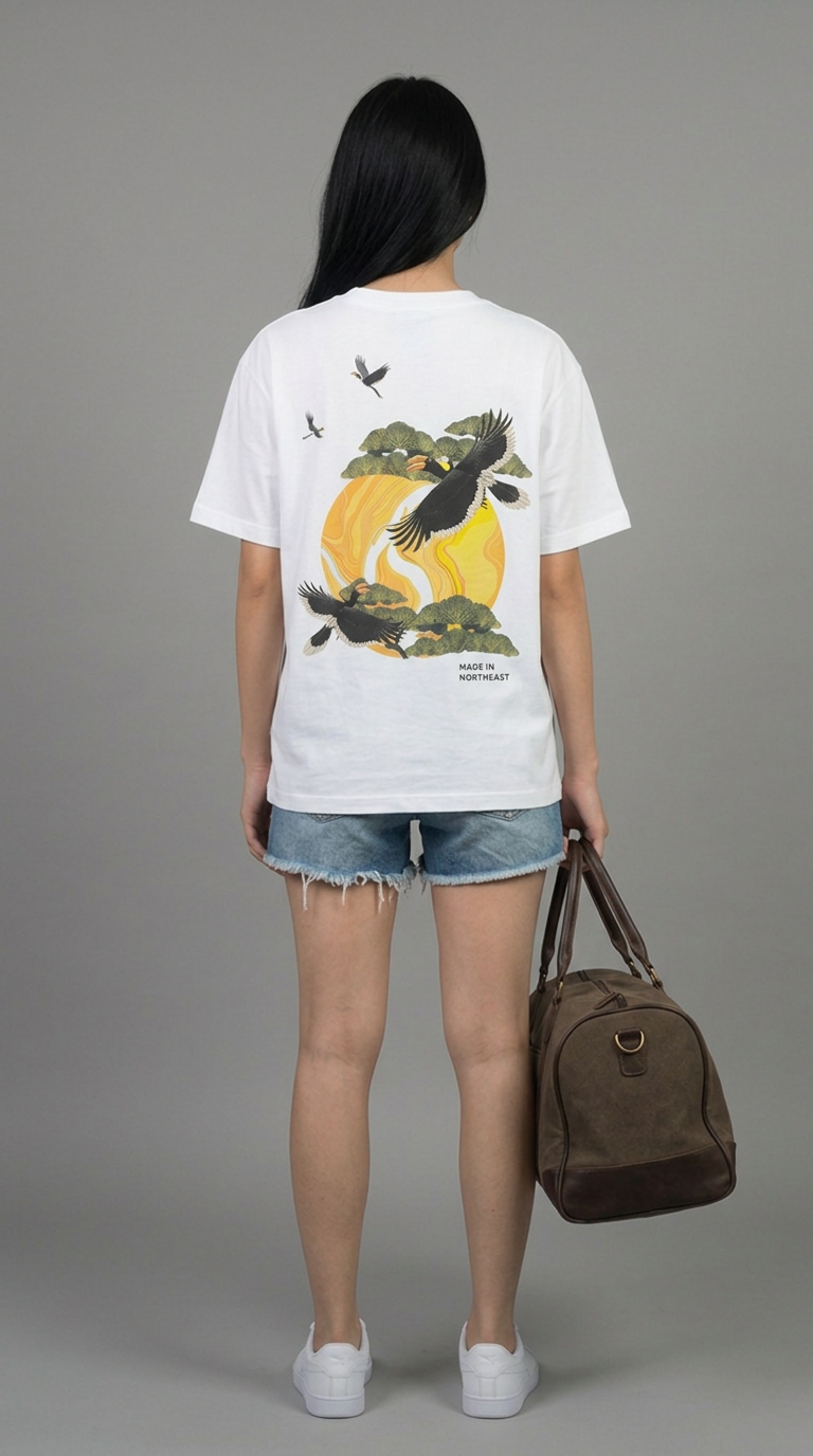 [Limited] Hornbill Muga Embroidery Female