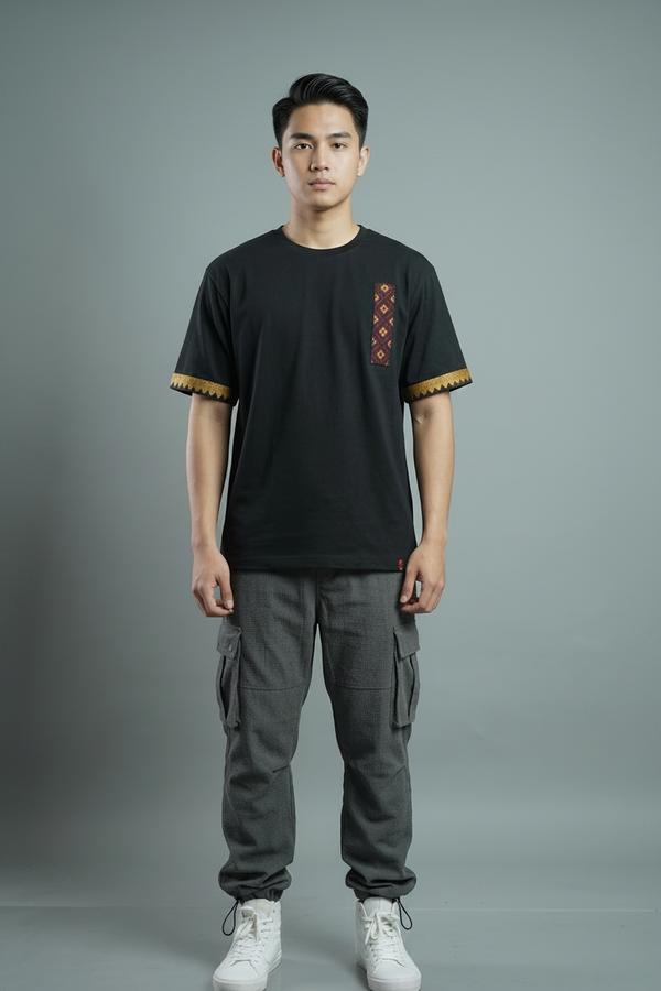 Boro Motif Design Black