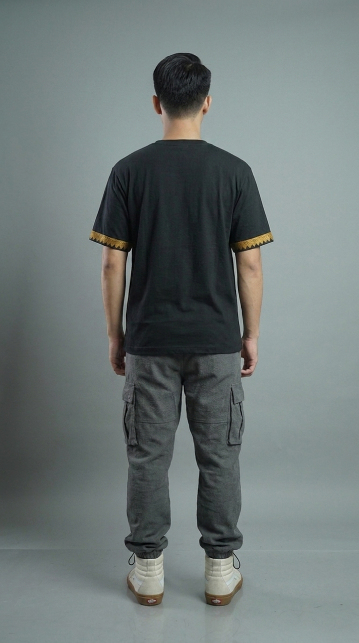 Boro Motif Design Black
