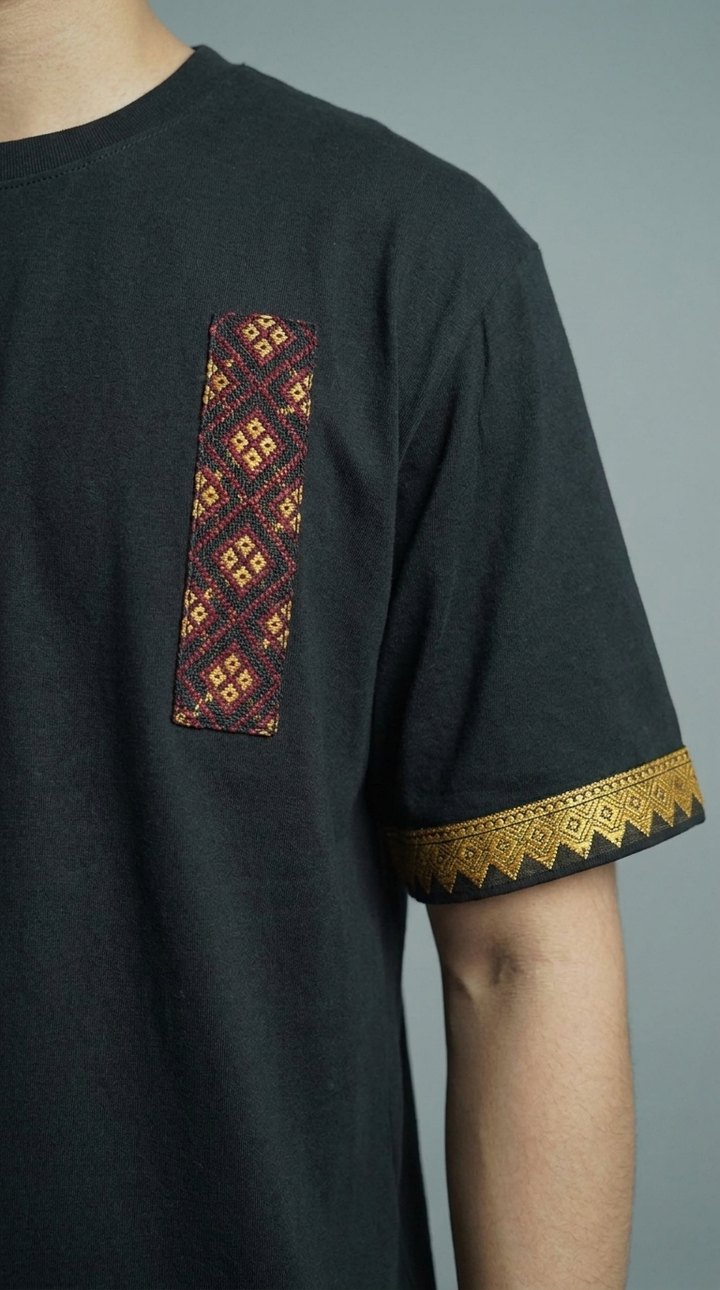 Boro Motif Design Black