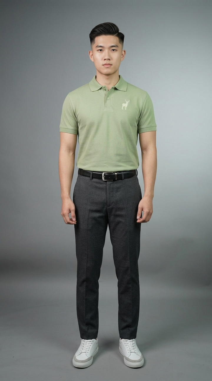 Sangai Embroidery Bamboo Polo