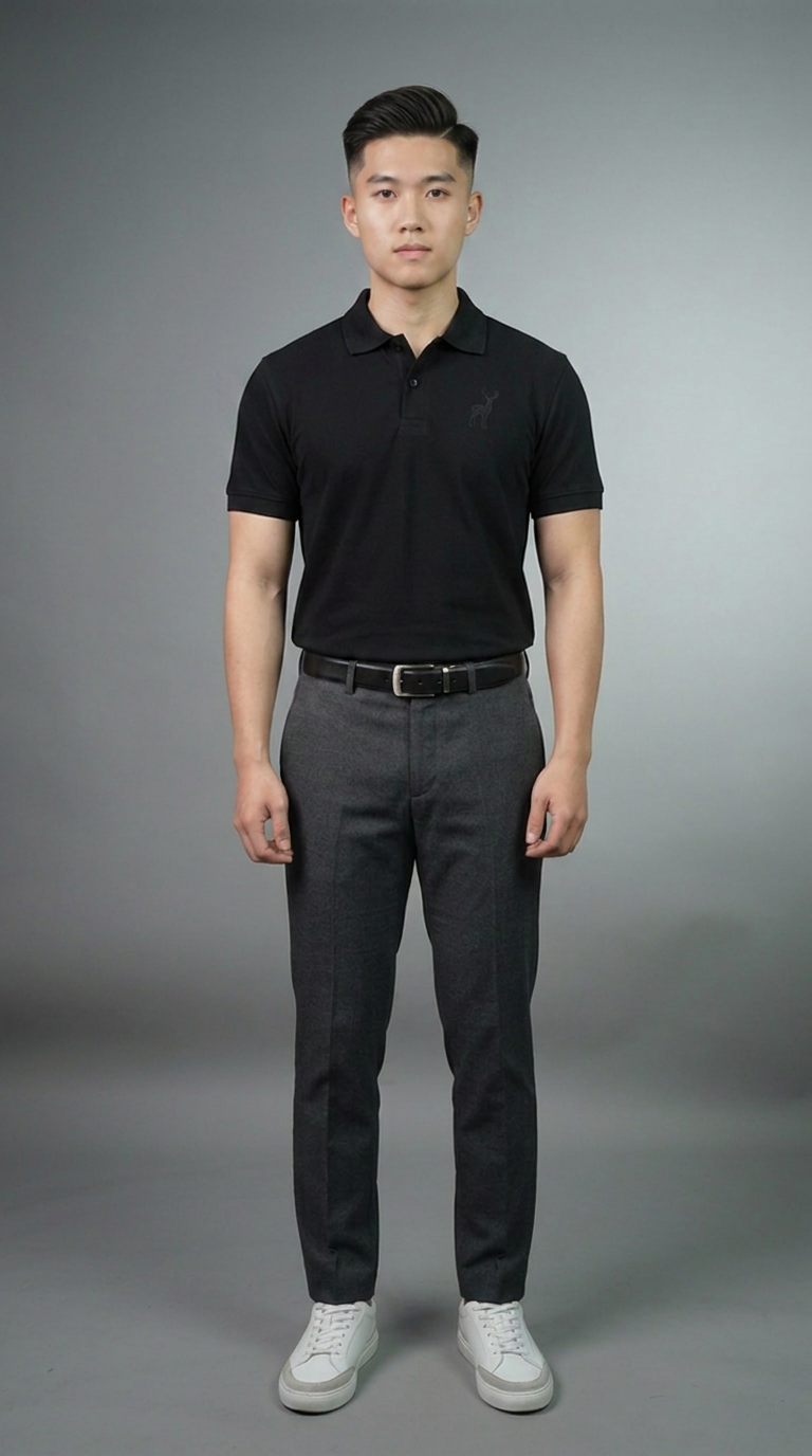 Sangai Embroidery Bamboo Polo