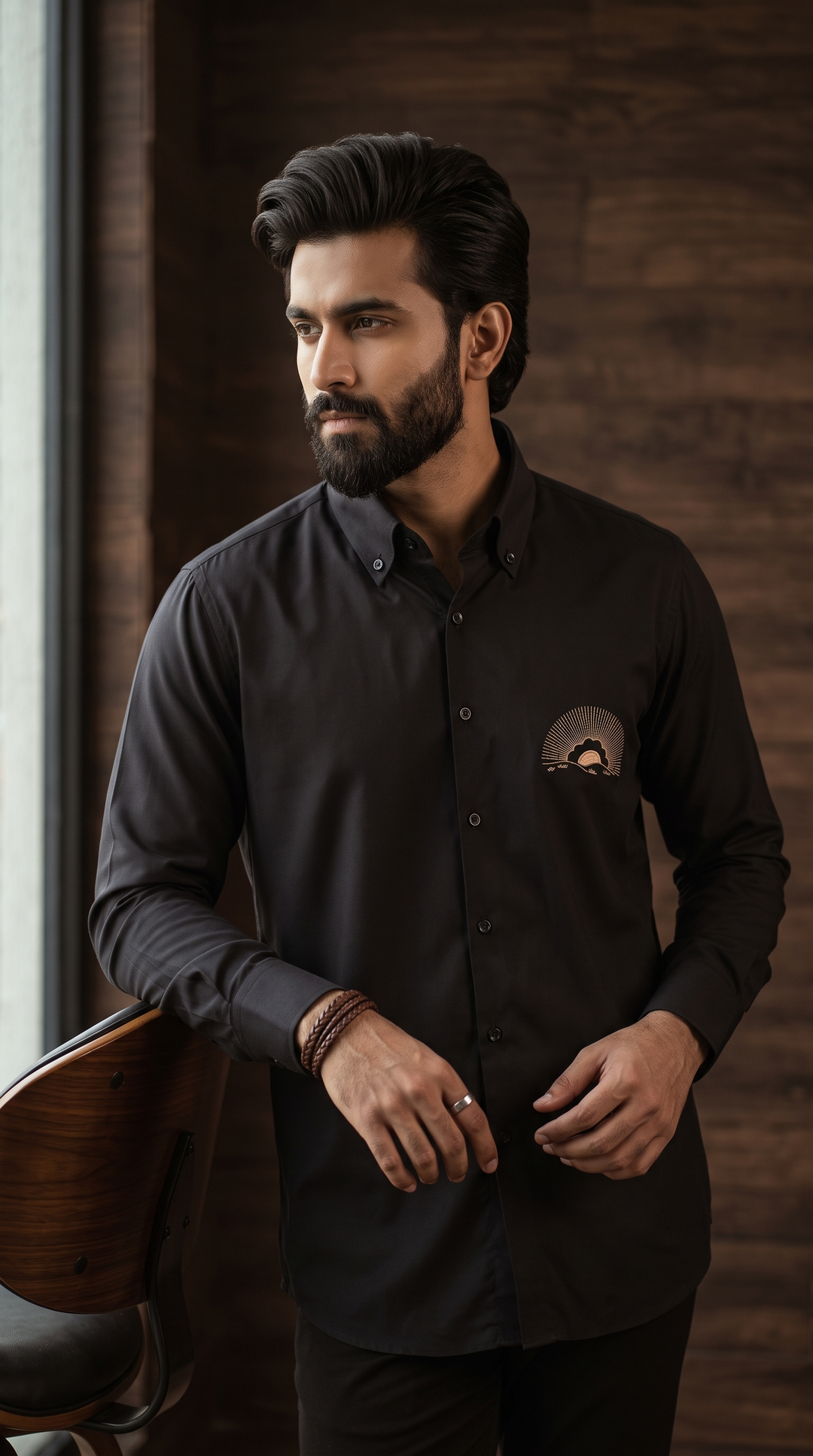 Sunrise Black Bamboo Shirt