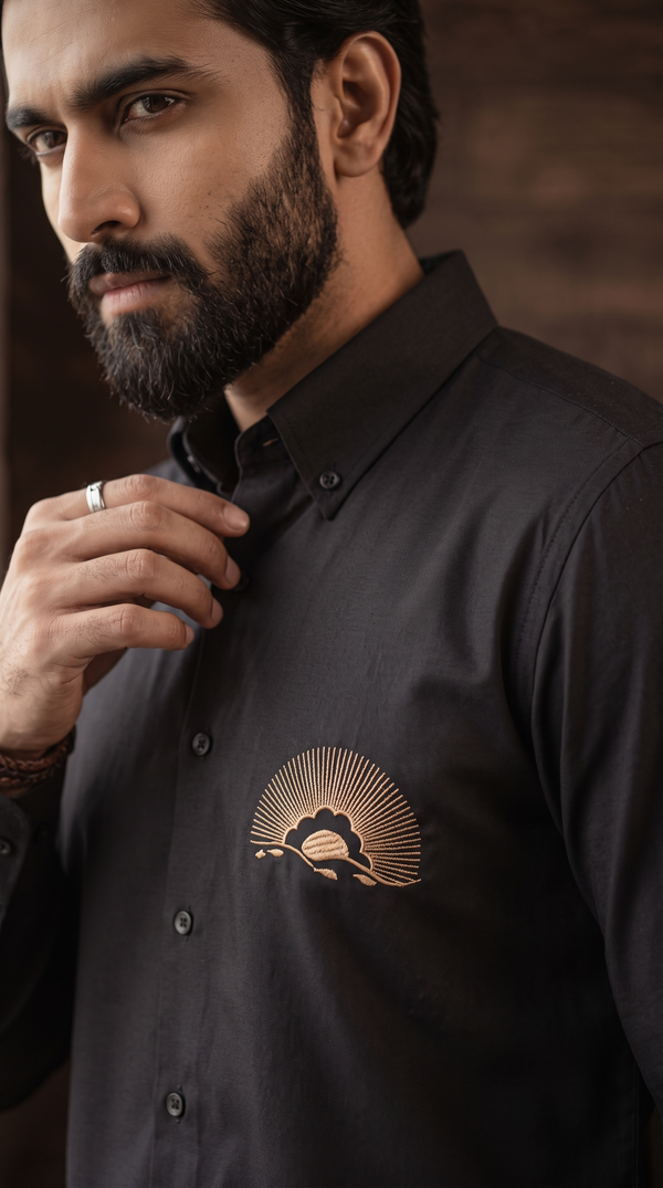 Sunrise Black Bamboo Shirt
