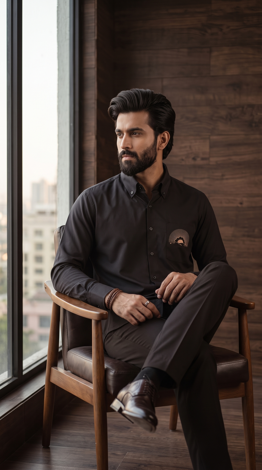 Sunrise Black Bamboo Shirt
