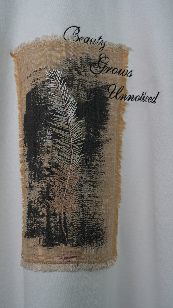 Ahimsa 03 — fringed eri panel detail