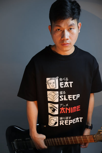 Anime Love Oversized T-Shirt Male