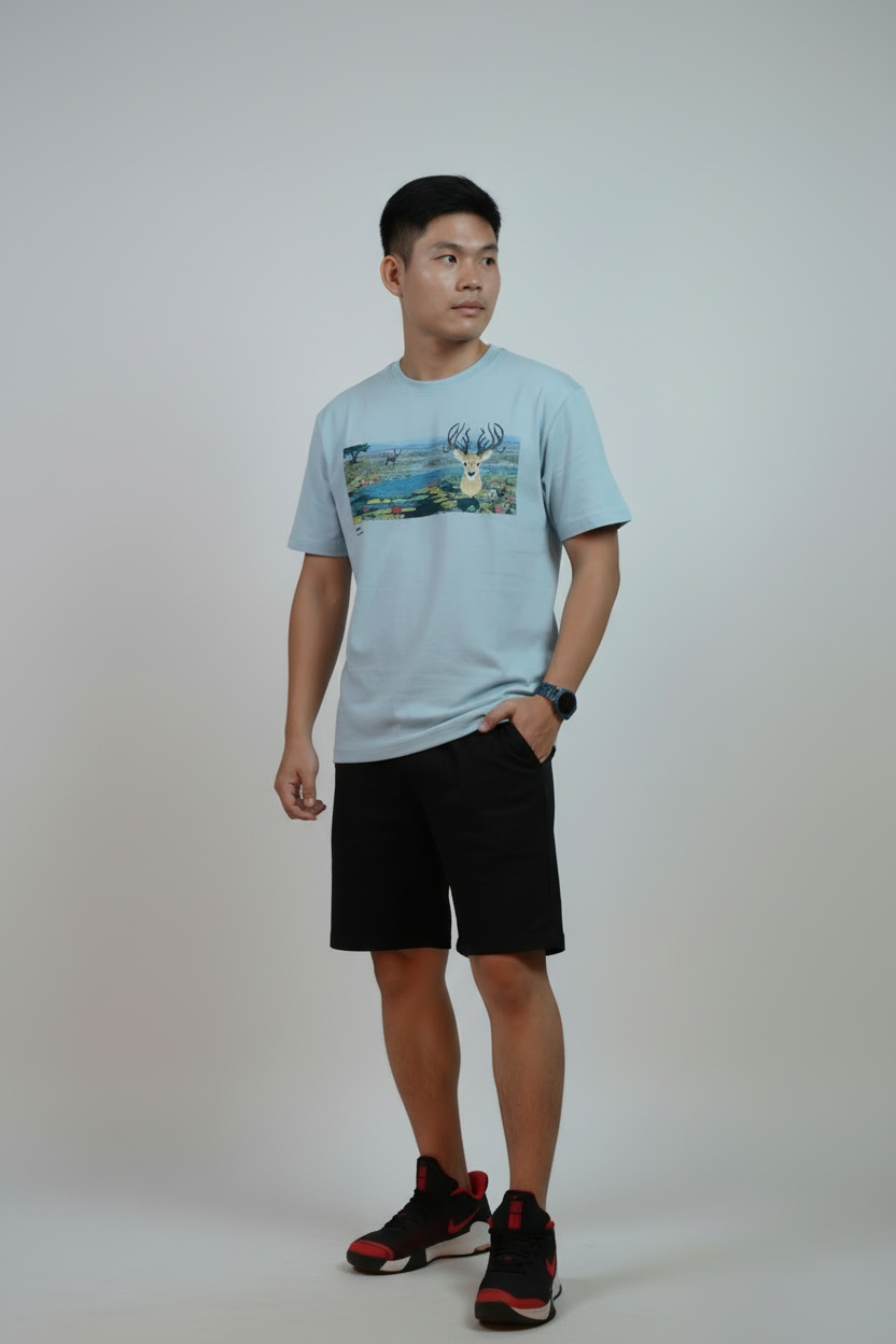 [Limited] Loktak Sangai Muga Embroidery_Male