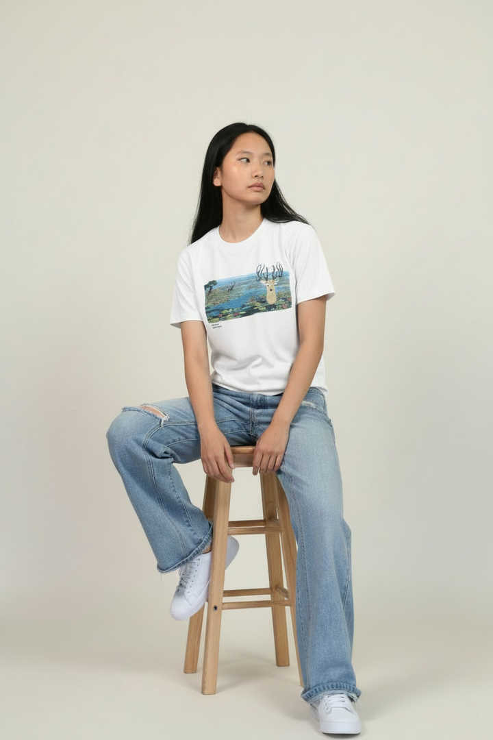 [Limited] Loktak Sangai Muga Embroidery Female