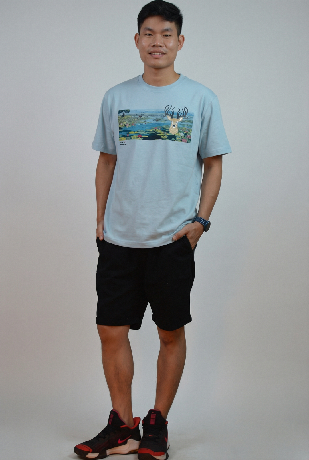 [Limited] Loktak Sangai Muga Embroidery_Male