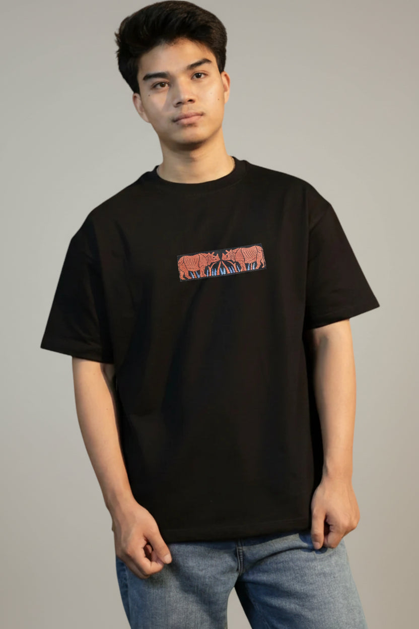 Two Faced Rhino Motif