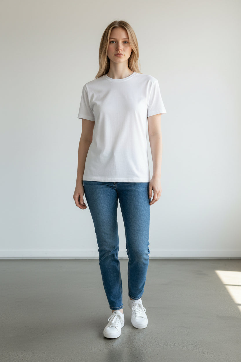 Plain White Bamboo Women