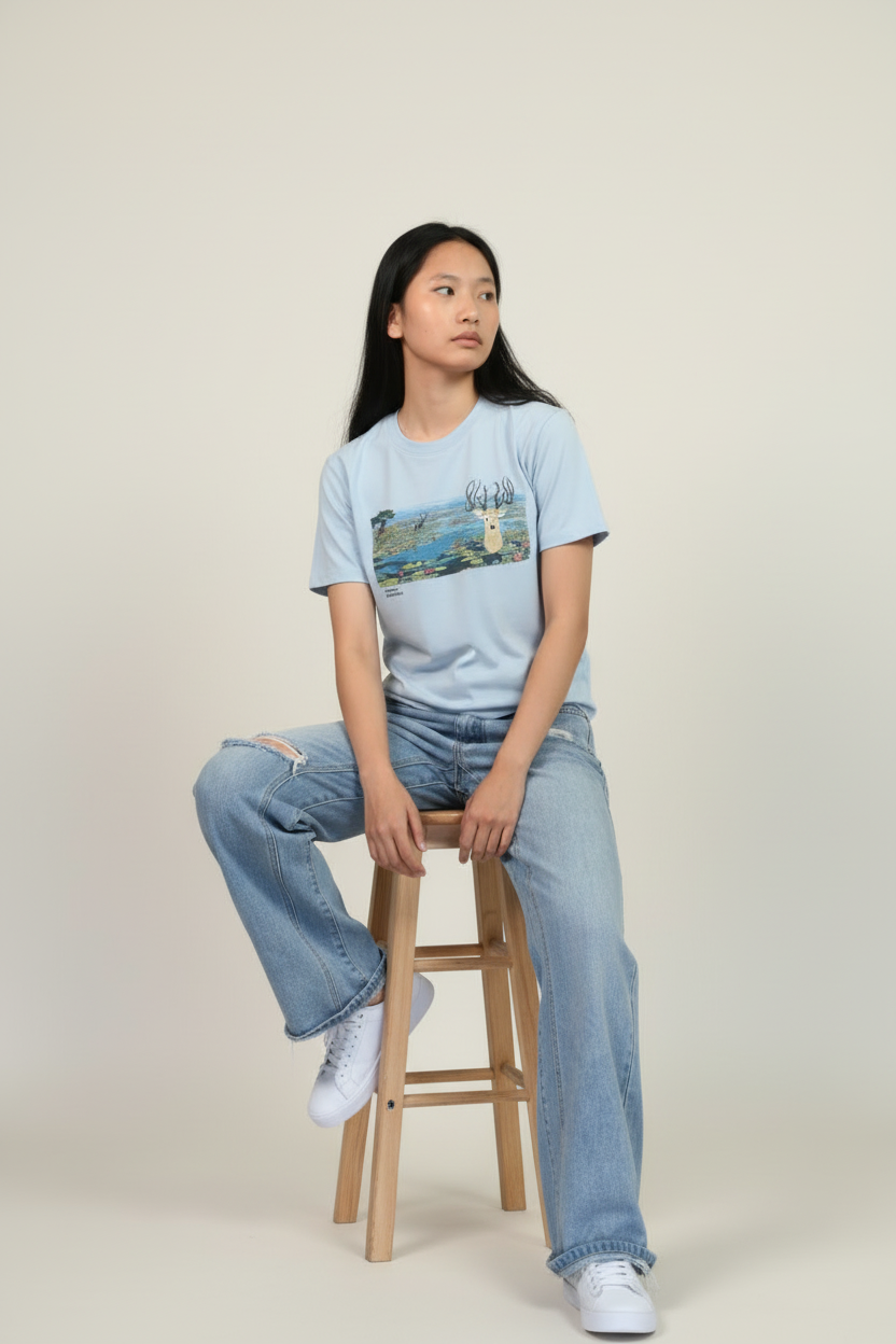 [Limited] Loktak Sangai Muga Embroidery Female