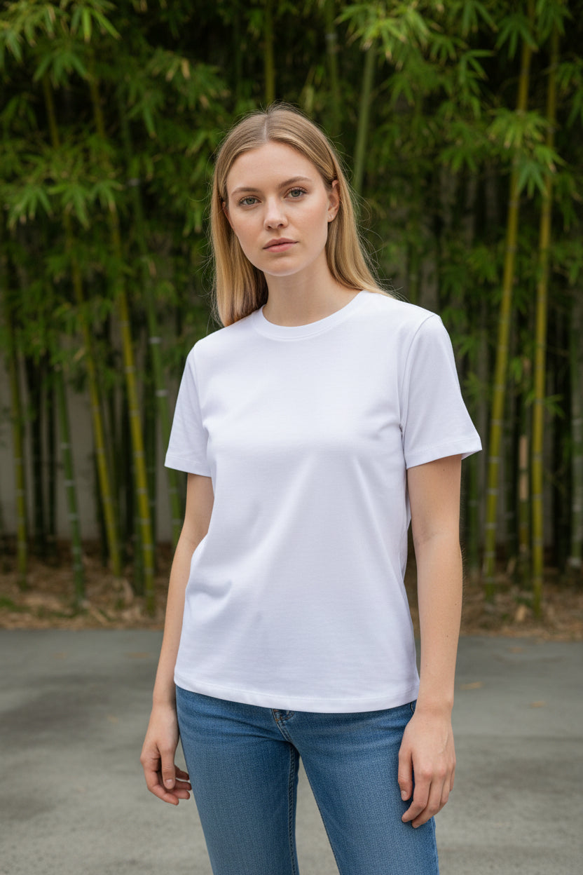 Plain White Bamboo Women