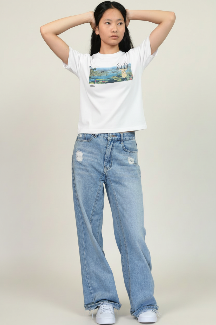 [Limited] Loktak Sangai Muga Embroidery Female