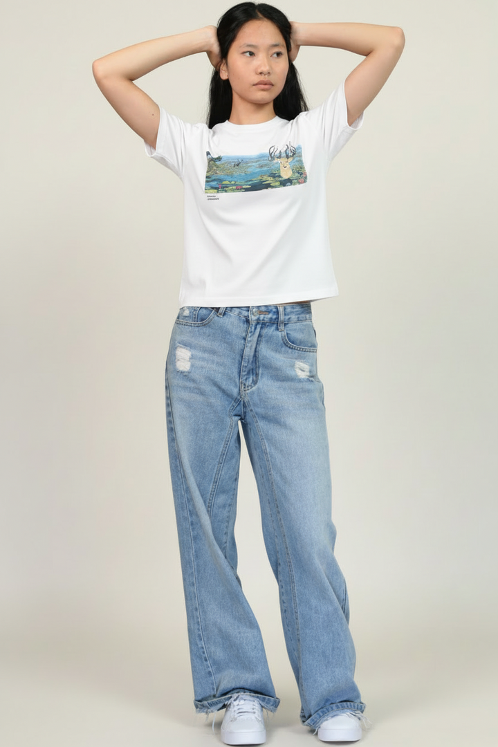 [Limited] Loktak Sangai Muga Embroidery Female