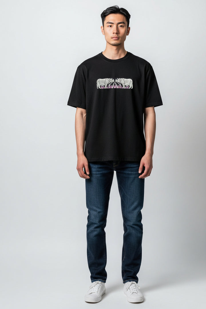 Two Faced Rhino Motif