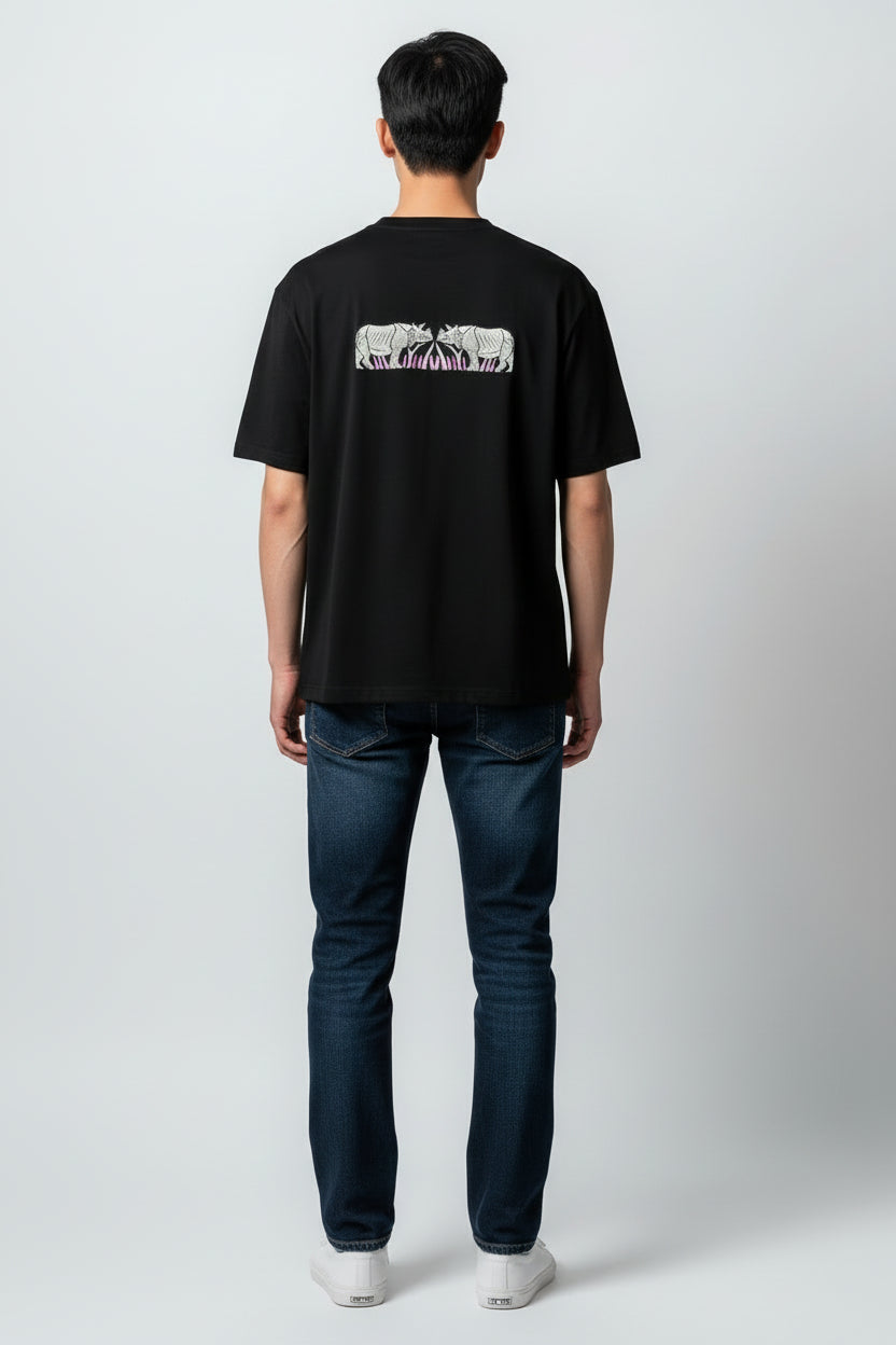 Two Faced Rhino Motif